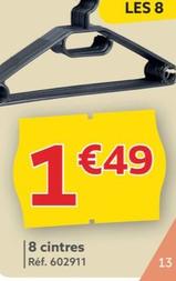 8 Cintres offre à 1,49€ sur Gifi