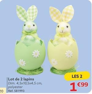 Lot De 2 Lapins