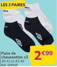 Paire De Chaussettes X3 offre à 2,99€ sur Gifi