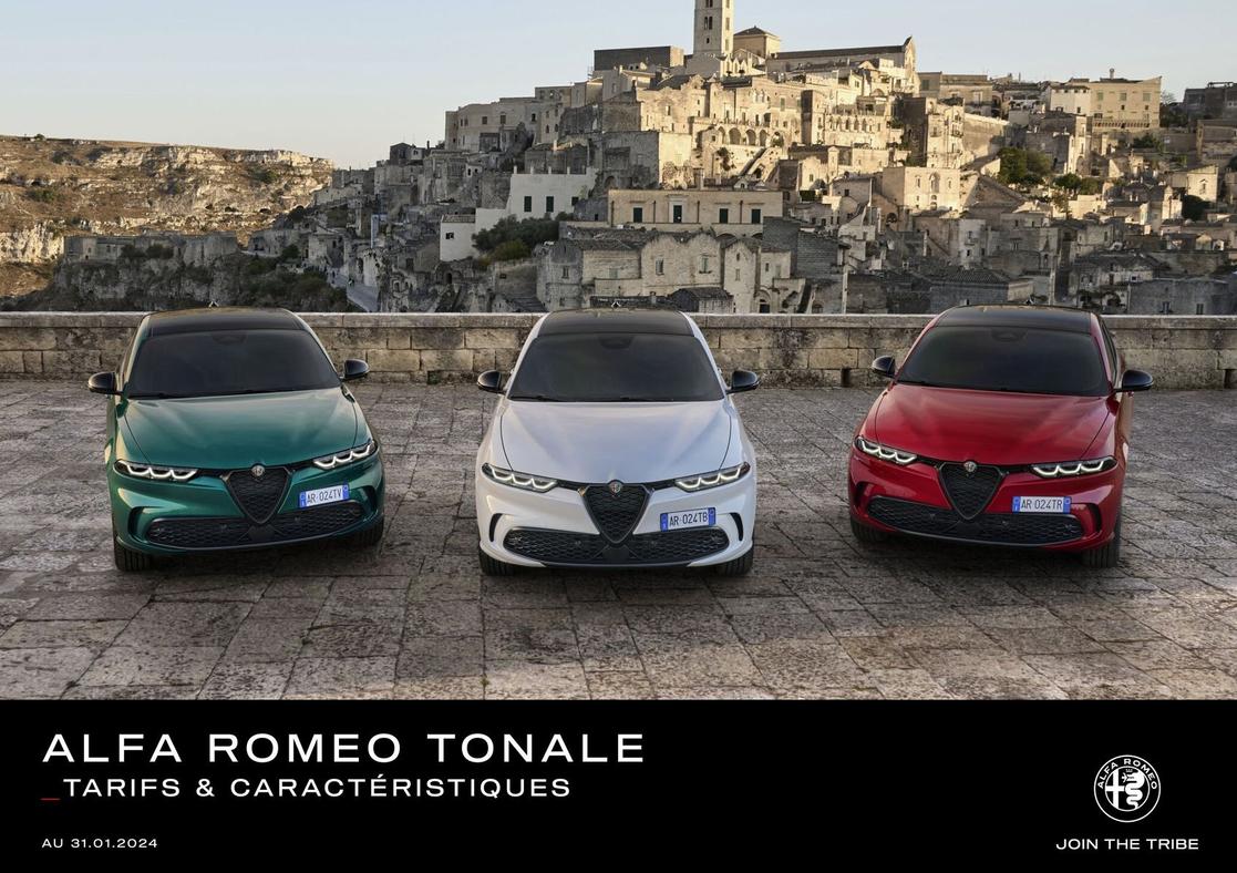 Alfa Romeo Tonale Tarifs & Caractéristiques offre sur Alfa Romeo
