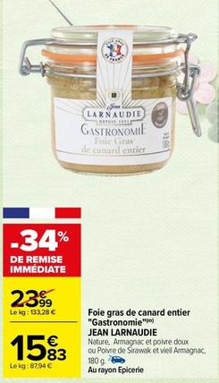Foie gras de canard offre sur Carrefour