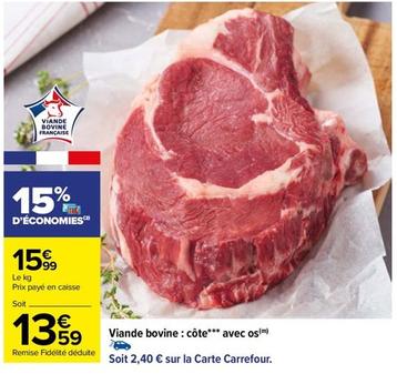 Viande bovine offre sur Carrefour