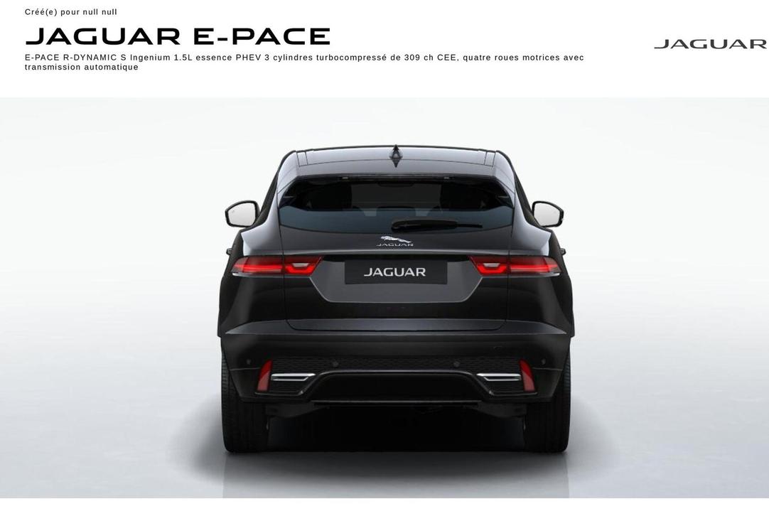  offre sur Jaguar