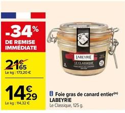 Foie gras de canard offre à 14,29€ sur Carrefour Drive