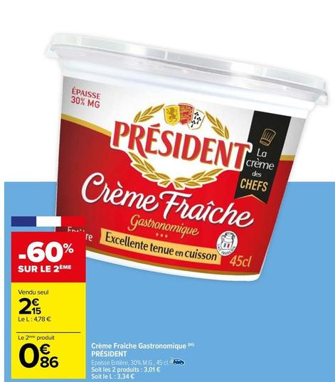Crème fraîche offre à 2,15€ sur Carrefour Drive