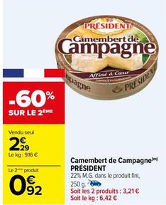 Camembert offre à 2,29€ sur Carrefour Drive