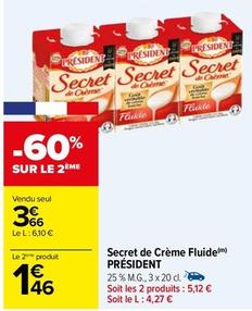 Crème offre à 3,66€ sur Carrefour Drive