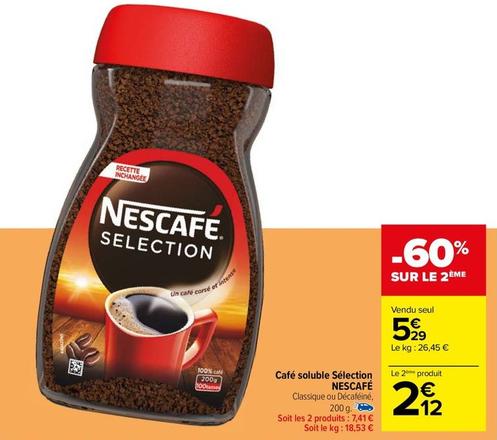 Café soluble offre à 5,29€ sur Carrefour Drive