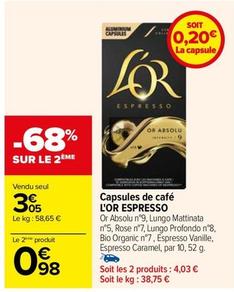 Capsules de café offre à 3,05€ sur Carrefour Drive