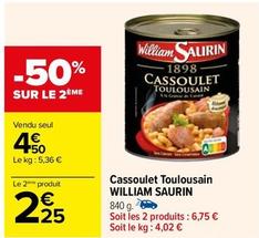 Cassoulet offre à 4,5€ sur Carrefour Drive