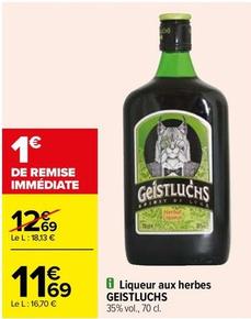 Liqueur offre à 11,69€ sur Carrefour Drive