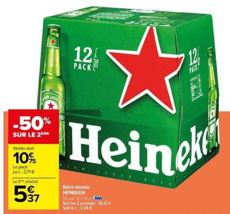 Bière blonde offre à 10,75€ sur Carrefour Drive