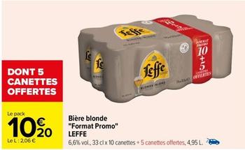 Bière blonde offre à 10,2€ sur Carrefour Drive