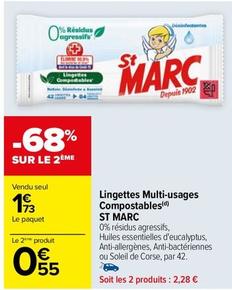 Lingettes offre à 1,73€ sur Carrefour Drive