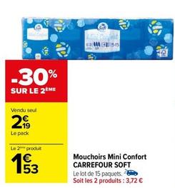 Mouchoirs en papier offre à 2,19€ sur Carrefour Drive