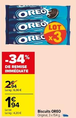 Biscuit Oreo offre sur Carrefour Drive