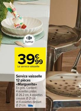Vaisselle offre à 39,99€ sur Carrefour Drive