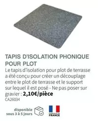 Tapis D'Isolation Phonique Pour Plot offre à 2,1€ sur VM