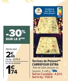 Poisson offre à 2,49€ sur Carrefour Express