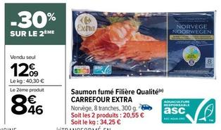 Saumon fumé offre à 12,09€ sur Carrefour Contact