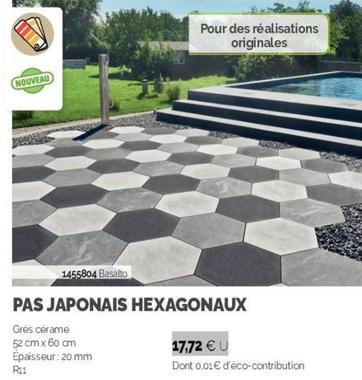 Pas Japonais Hexagonaux , 1455804 Basalto offre à 17,72€ sur Doras