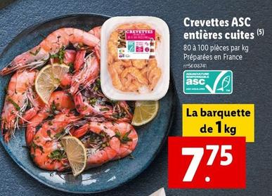 Crevettes ASC Entières Cuites