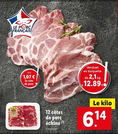 L'Étal Du Boucher - 12 Côtes De Porc Échine