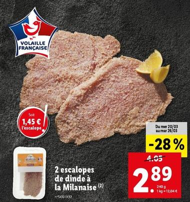 Escalopes de dinde à la milanaise - Promo 2 pour le prix d'1 au Volailler