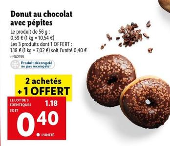 Donut Au Chocolat Avec Pépites