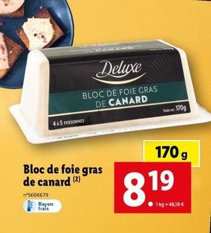 deluxe - bloc de foie gras de canard