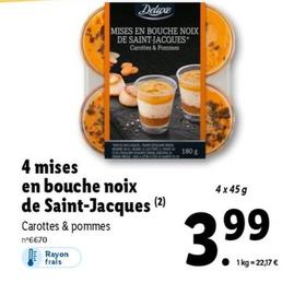 deluxe - 4 mises en bouche noix de saint-jacques