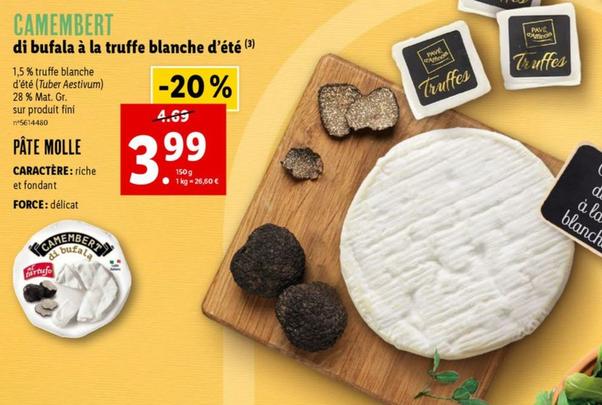 Camembert Di Bufala À La Truffe Blanche D'été