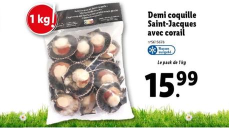 Demi Coquille Saint Jacques Avec Corail