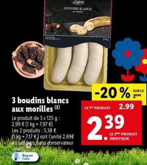 Deluxe - 3 Boudins Blancs Aux Morilles