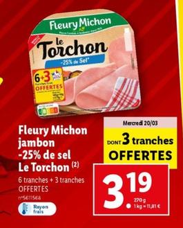 Fleury Michon - Jambon -25% De Sel Le Torchon