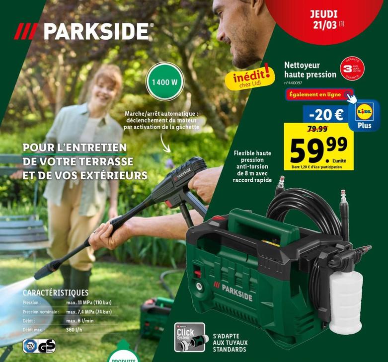 Parkside - Nettoyeur Haute Pression