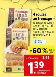 Toque Chef - 4 Roulés Au Fromage