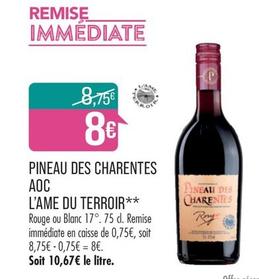 L'Ame Du Terroir - Pineau Des Charentes AOC offre à 8€ sur Supermarché Match
