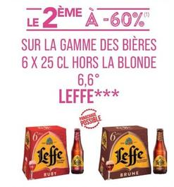 Leffe - Sur La Gamme Des Bières 6 X 25 Cl Hors La Blonde 6,6° offre sur Supermarché Match
