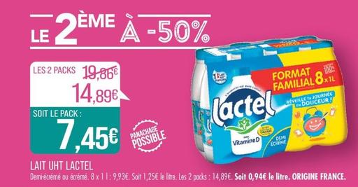 Lactel - Lait UHT offre à 9,93€ sur Supermarché Match