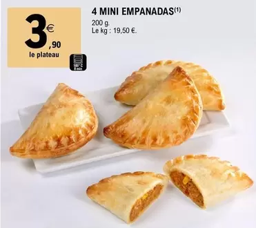 4 Mini Empanadas offre à 3,9€ sur E.Leclerc