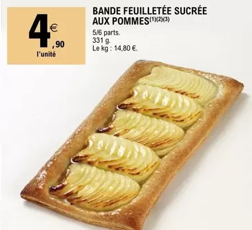 Bande Feuilletée Sucrée Aux Pommes offre à 4,9€ sur E.Leclerc