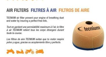 Tecnium - Air Filters Filtres À Air Filtros De Aire offre sur Bihr