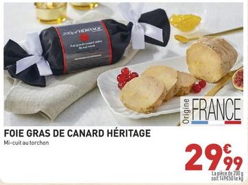 Foie gras de canard offre sur Grand Frais