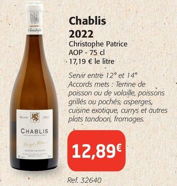 Christigle Patrons - Chablis 2022