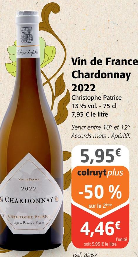Christophe Patrice - Vin De France Chardonnay 2022