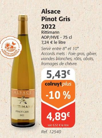 Rittimann - Alsace Pinot Gris 2022