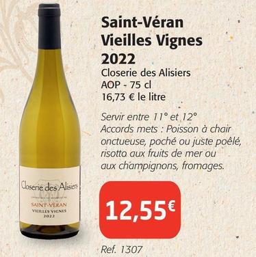 Closerie Des Alisiers - Saint-Véran Vieilles Vignes 2022