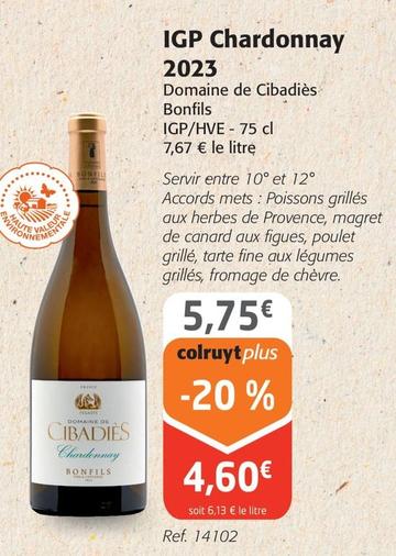 Domaine De Cibadies - IGP Chardonnay 2023
