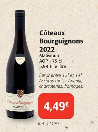 Mativinum - Coteaux Bourguignons 2022